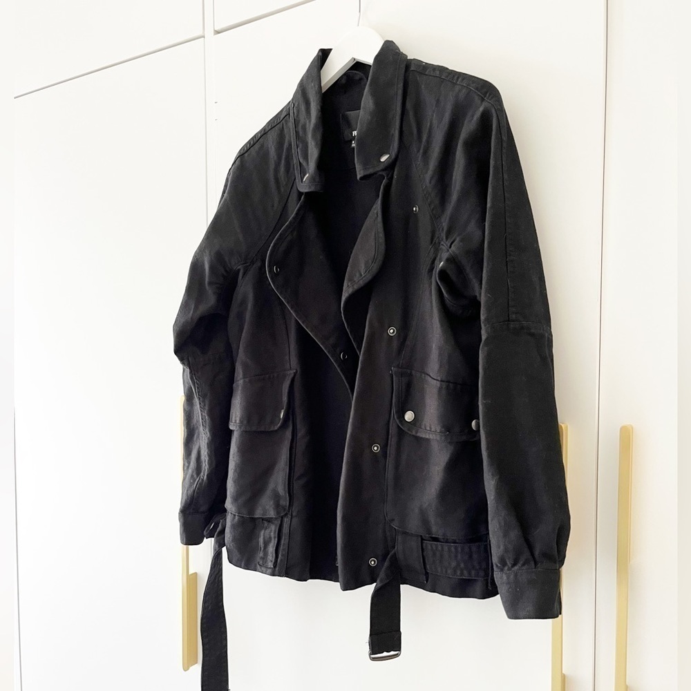 Wilfred Free Raydar Linen/Cotton Moto Jacket - Picture 11 of 11